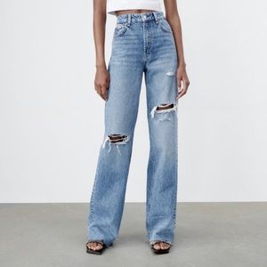 Zara 90s wide leg jeans, size 12